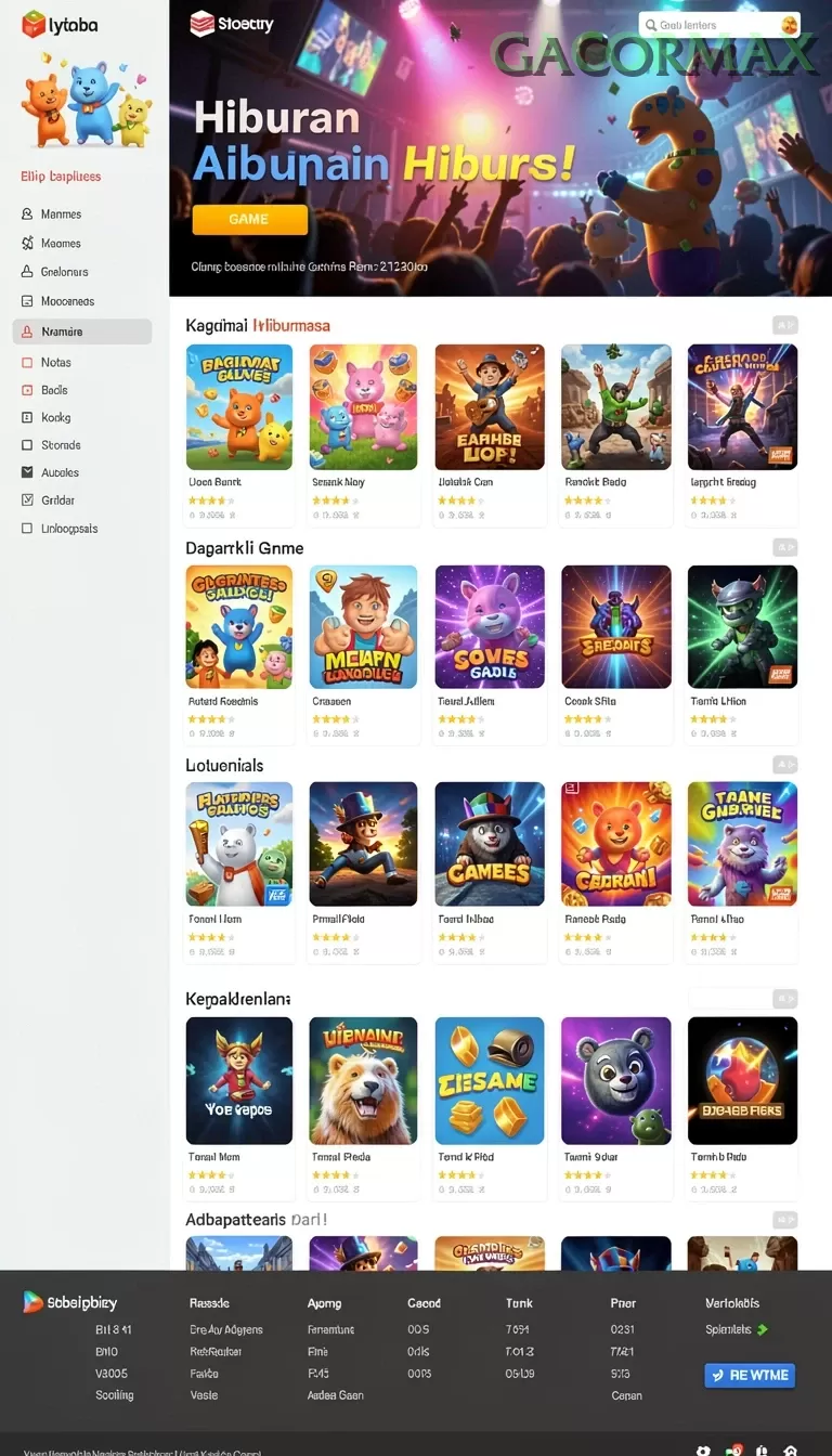 Cuplikan layar OCATOTO — menu navigasi